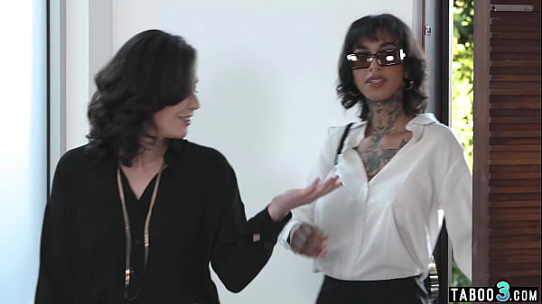 Lesbian MILF house flipper Casey Calver convinced her ebony GF  Ravyn Alexa