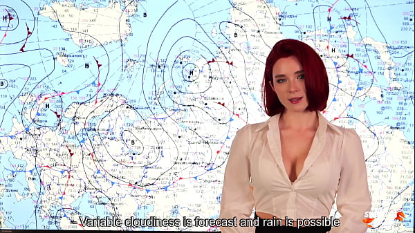 Weather Forecast Presenter Fucks Live on News with Two Cumshots