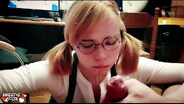 Charming Student Sloppy Facefuck Huge Dick – Cumshot POV