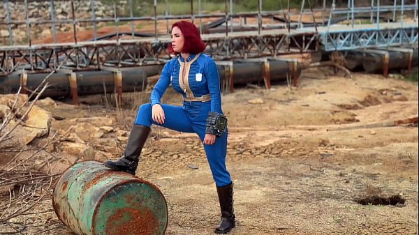 Fallout Cosplay – Redhead Beauty Rough Fucks with Stranger and Receives Two Cumshots on the Face and Ass