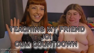 Teaching Friend Joi With Cum Countdown