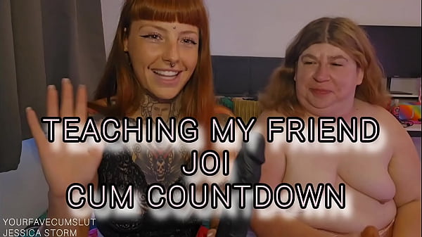 Teaching Friend Joi With Cum Countdown